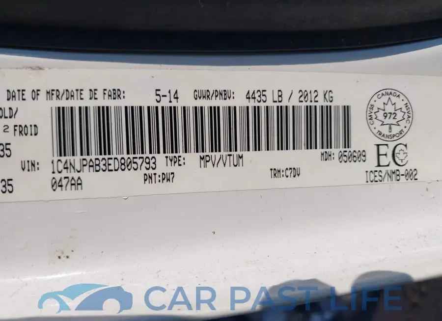 1C4NJPAB3ED805793# 9