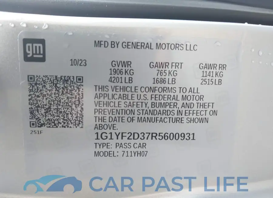 1G1YF2D37R5600931# 9