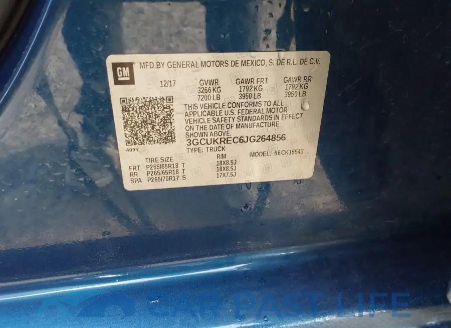 3GCUKREC6JG264856# 9
