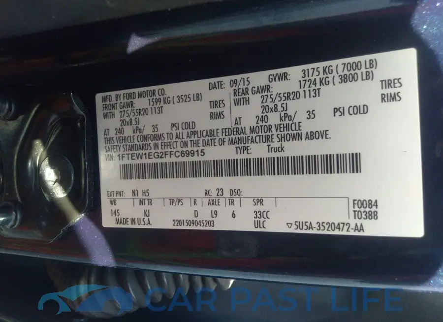 1FTEW1EG2FFC69915# 9