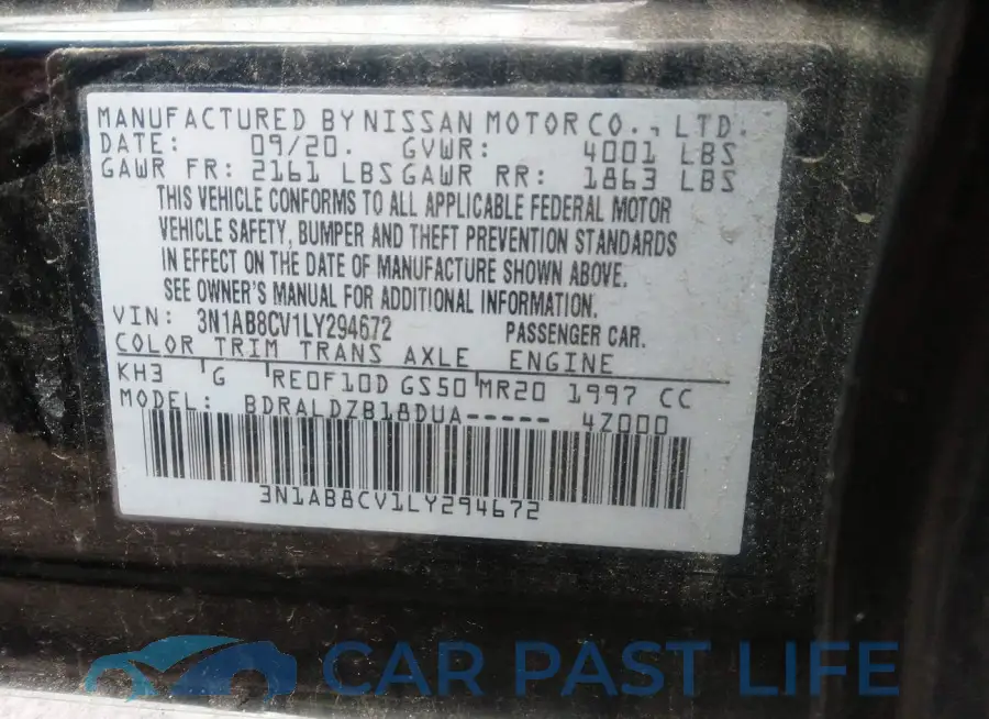 3N1AB8CV1LY294672# 9
