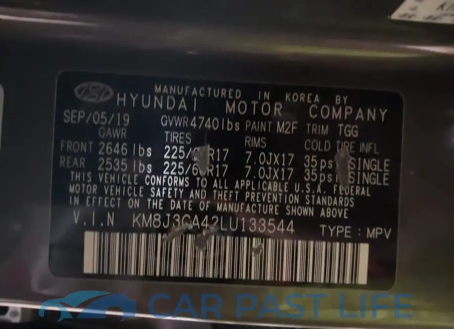 KM8J3CA42LU133544# 9