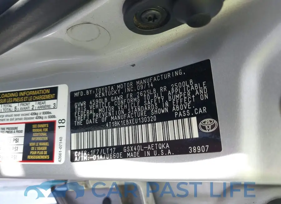 4T1BK1EBXEU130320# 9