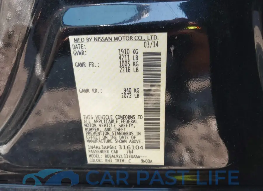 1N4AL3AP6EC316104# 9