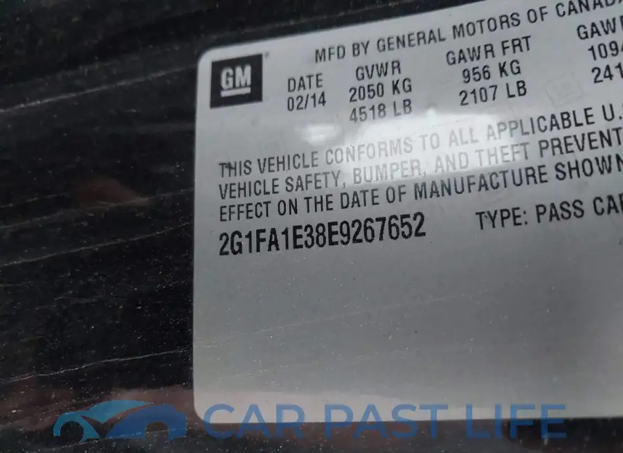 2G1FA1E38E9267652# 9