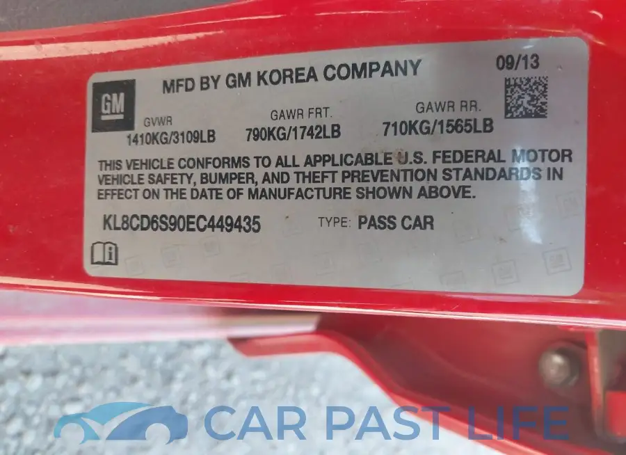 KL8CD6S90EC449435# 9