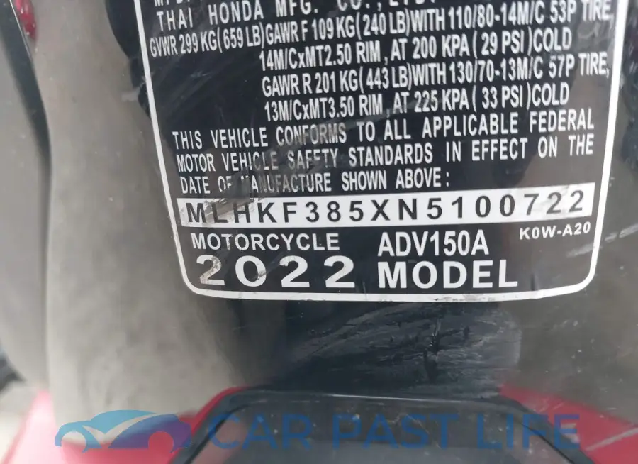 MLHKF385XN5100722# 10