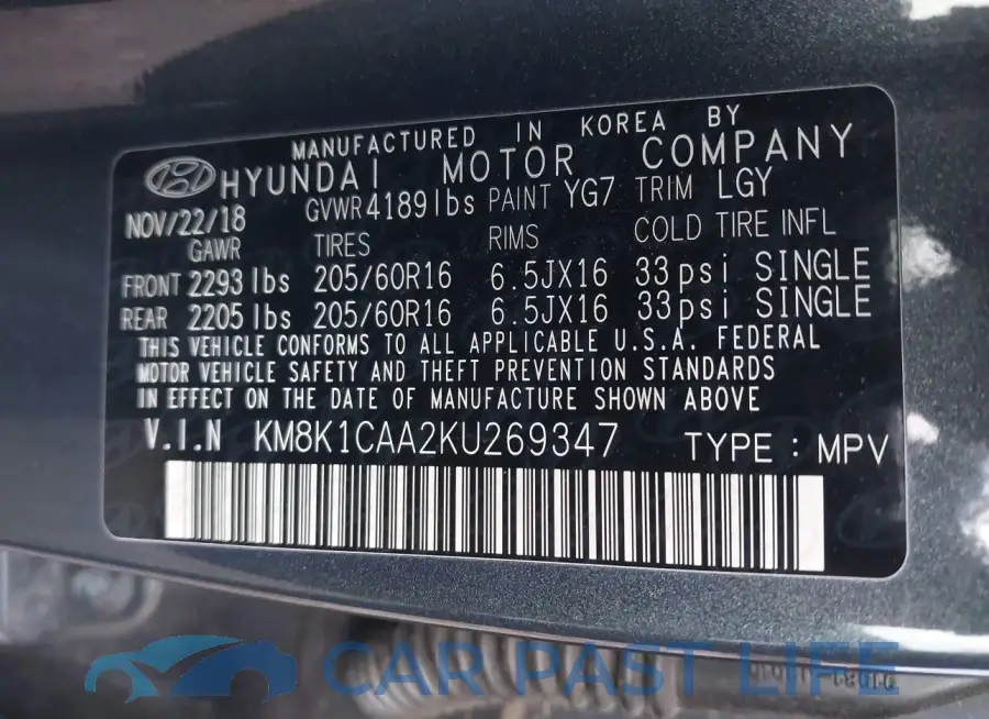 KM8K1CAA2KU269347# 9