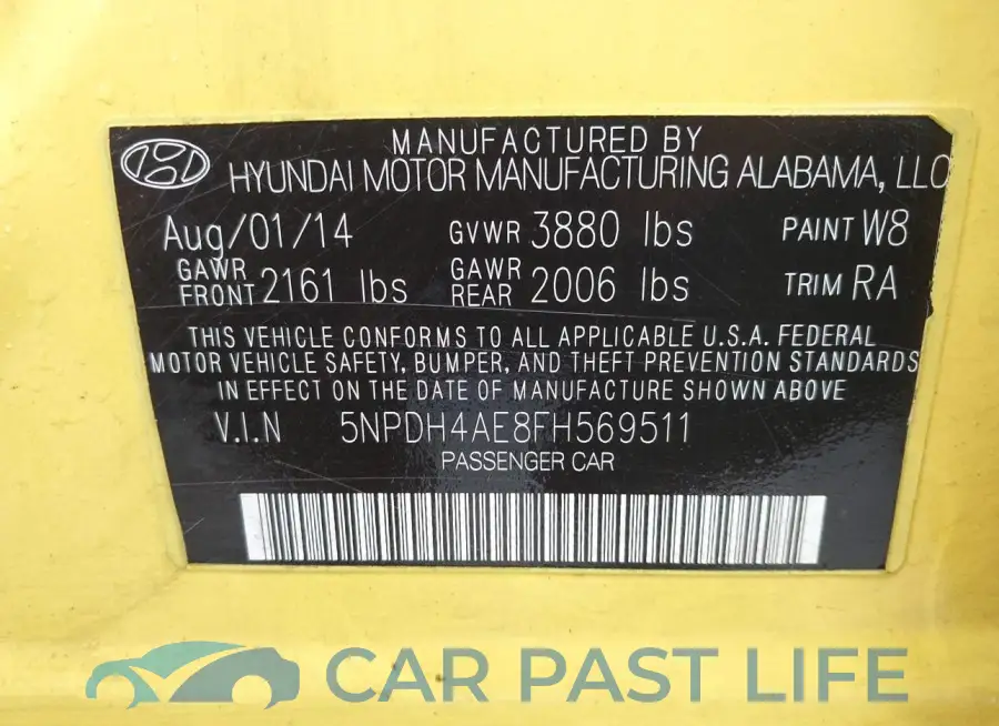 5NPDH4AE8FH569511# 9