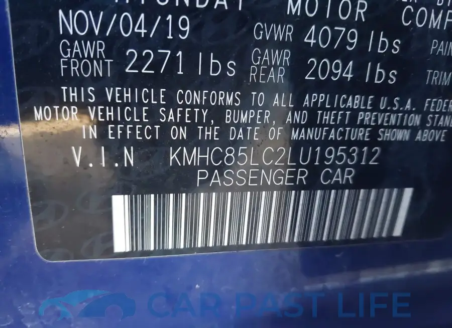 KMHC85LC2LU195312# 9
