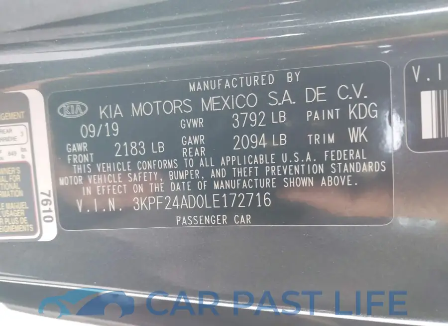 3KPF24AD0LE172716# 9