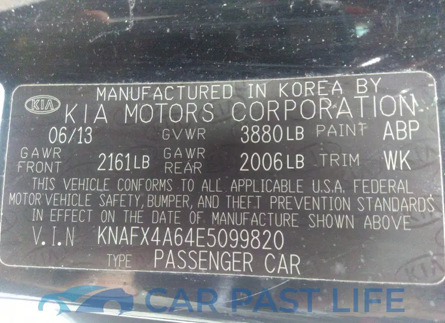 KNAFX4A64E5099820# 9