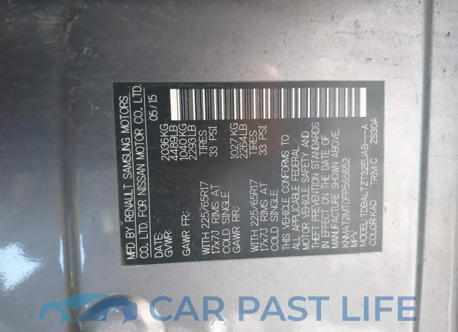 KNMAT2MT0FP565652# 9