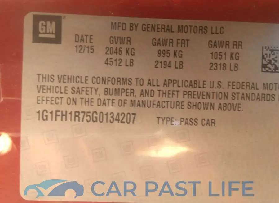 1G1FH1R75G0134207# 9