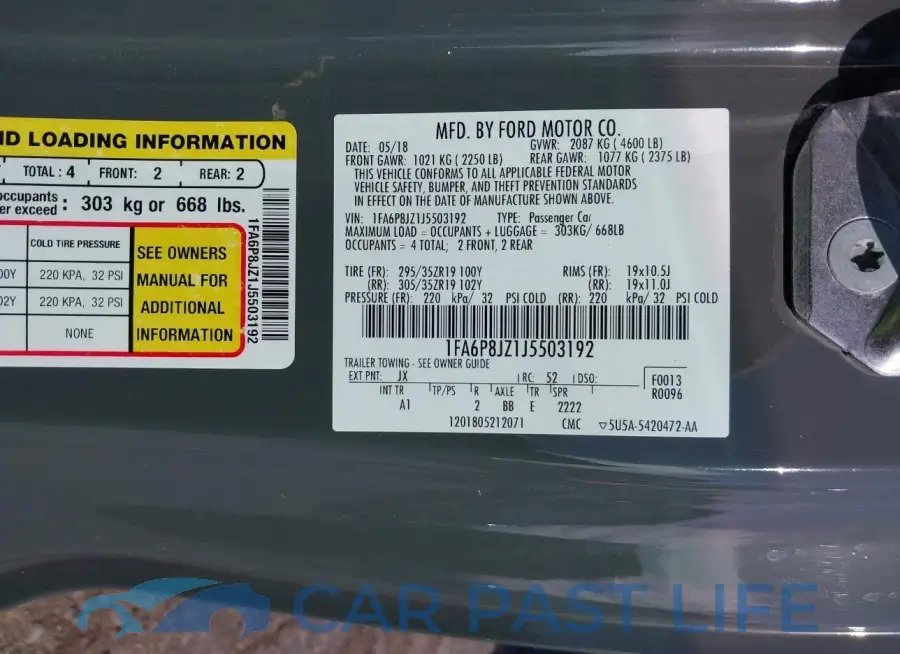 1FA6P8JZ1J5503192# 9