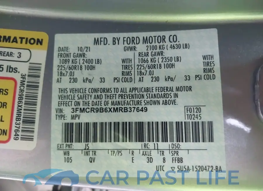 3FMCR9B6XMRB37649# 9