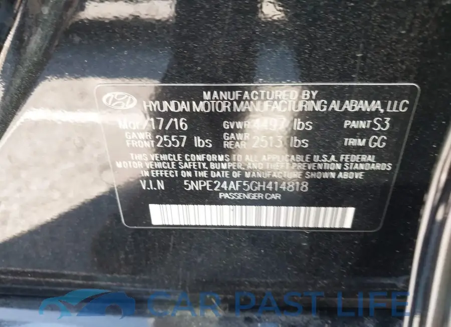 5NPE24AF5GH414818# 9
