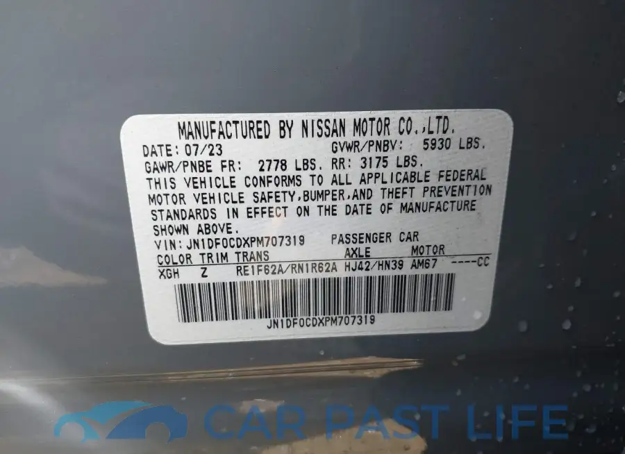 JN1DF0CDXPM707319# 9