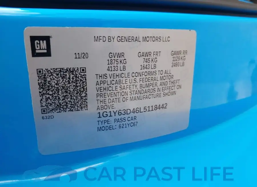 1G1Y63D46L5118442# 9