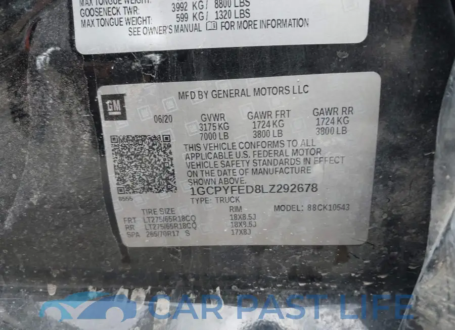 1GCPYFED8LZ292678# 9