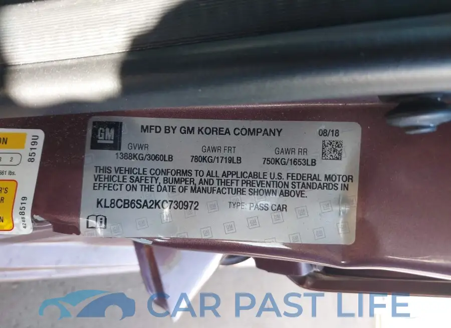 KL8CB6SA2KC730972# 9