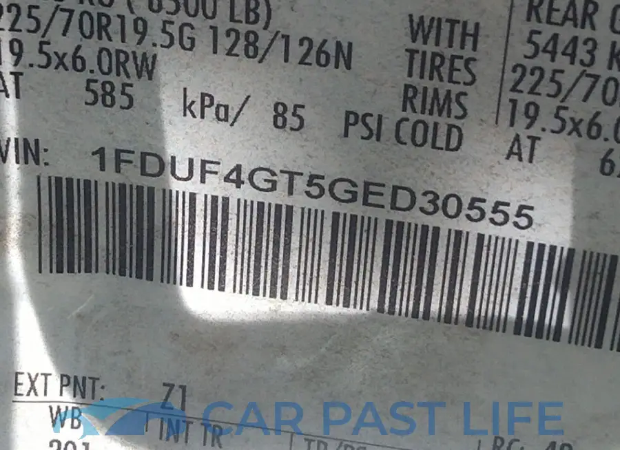 1FDUF4GT5GED30555# 8
