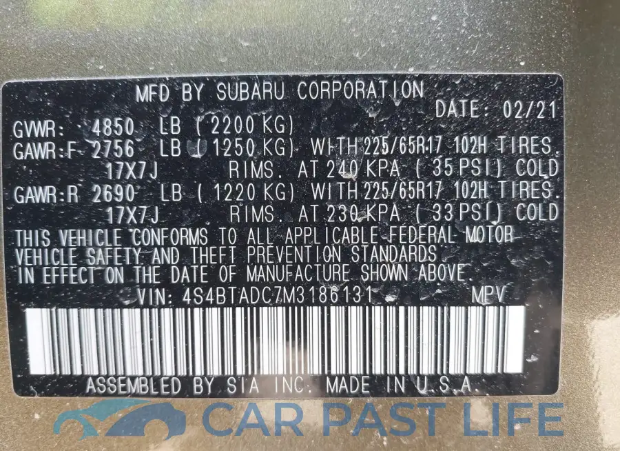 4S4BTADC7M3186131# 9
