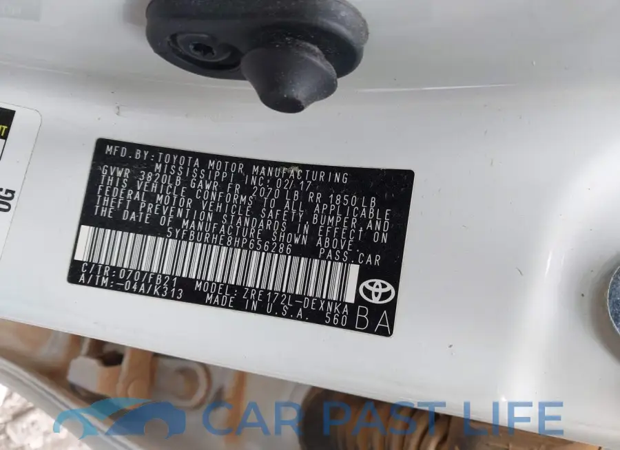 5YFBURHE8HP656286# 9