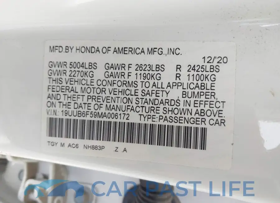 19UUB6F59MA006172# 9