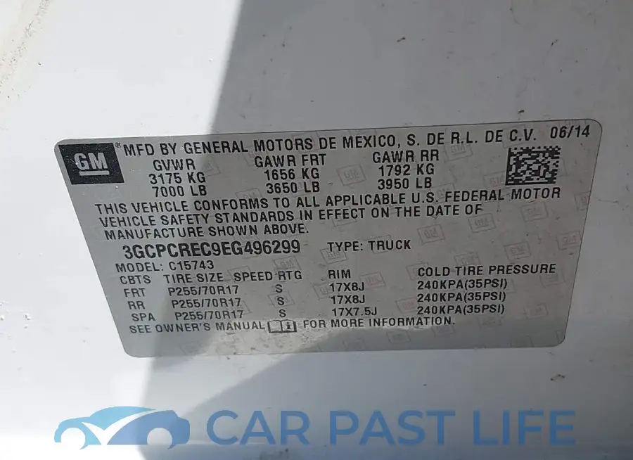 3GCPCREC9EG496299# 9