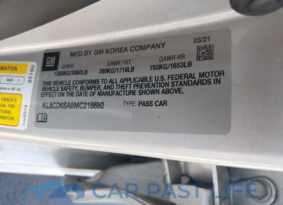 KL8CD6SA8MC218680# 9