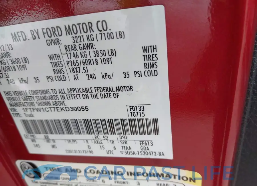 1FTFW1CT7EKD30055# 9