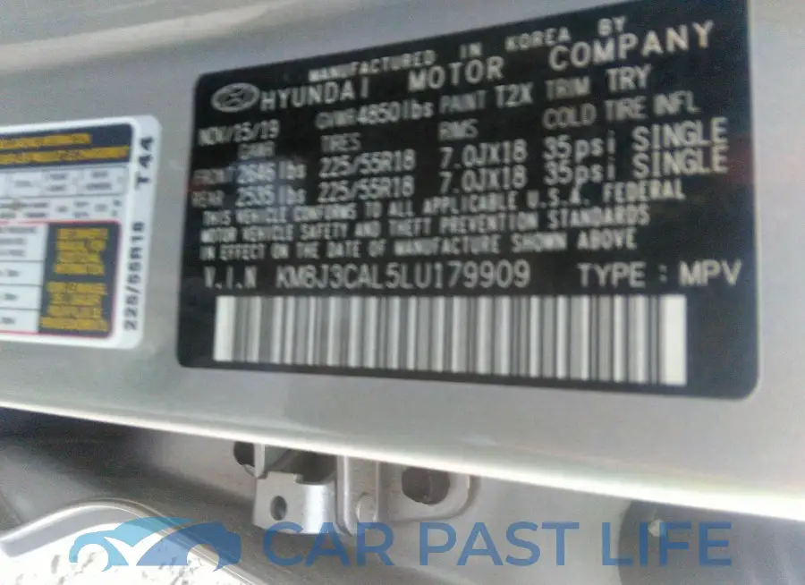 KM8J3CAL5LU179909# 9