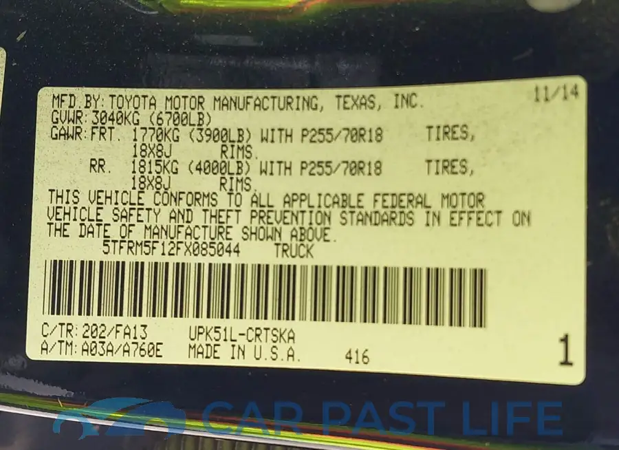 5TFRM5F12FX085044# 9