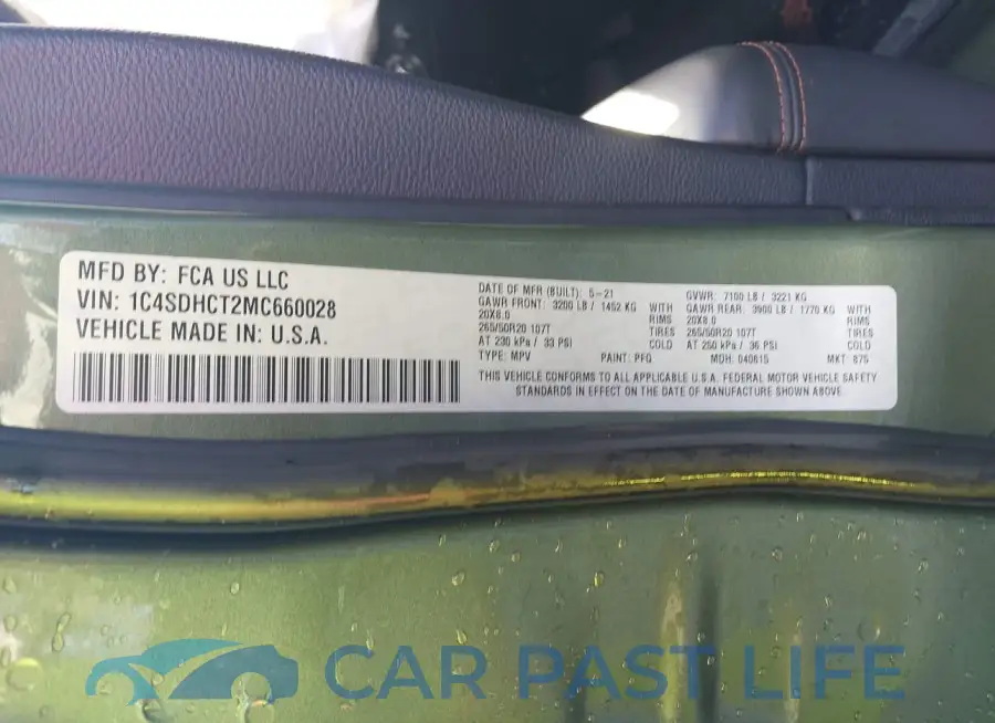 1C4SDHCT2MC660028# 9