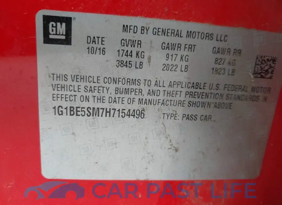 1G1BE5SM7H7154496# 9