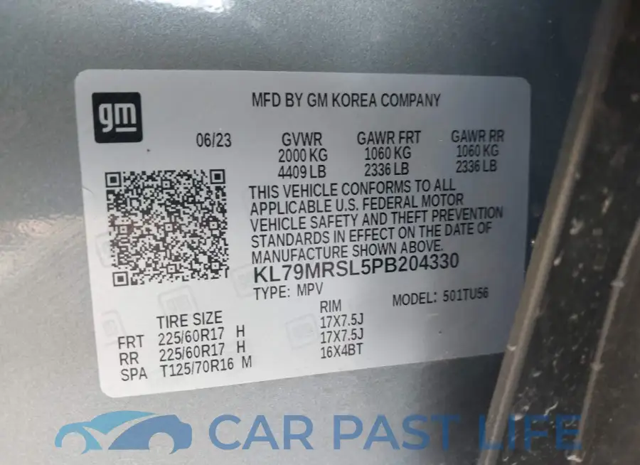 KL79MRSL5PB204330# 9