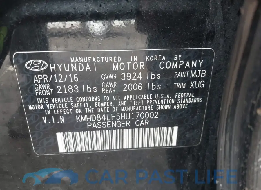 KMHD84LF5HU170002# 9