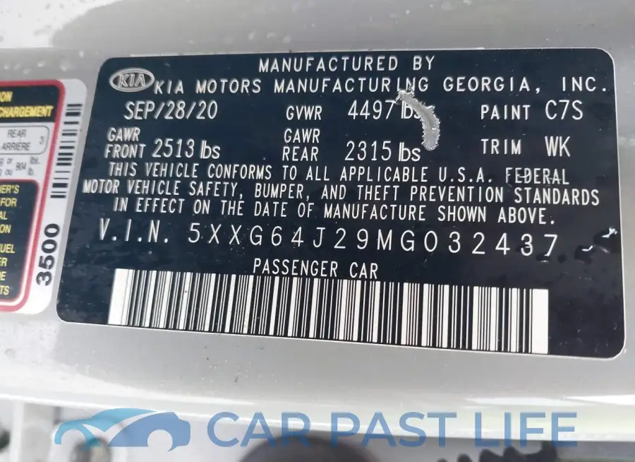 5XXG64J29MG032437# 9