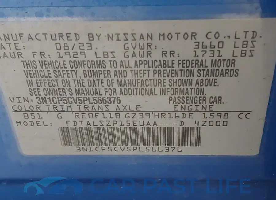 3N1CP5CV5PL566376# 9