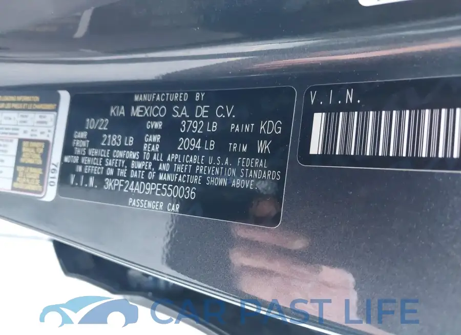 3KPF24AD9PE550036# 9