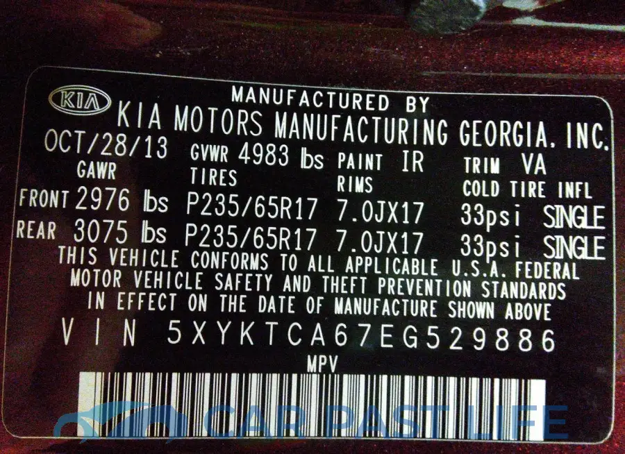 5XYKTCA67EG529886# 9