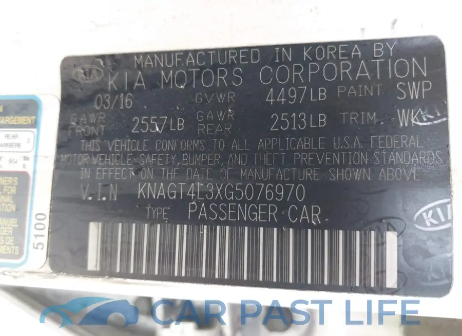 KNAGT4L3XG5076970# 9