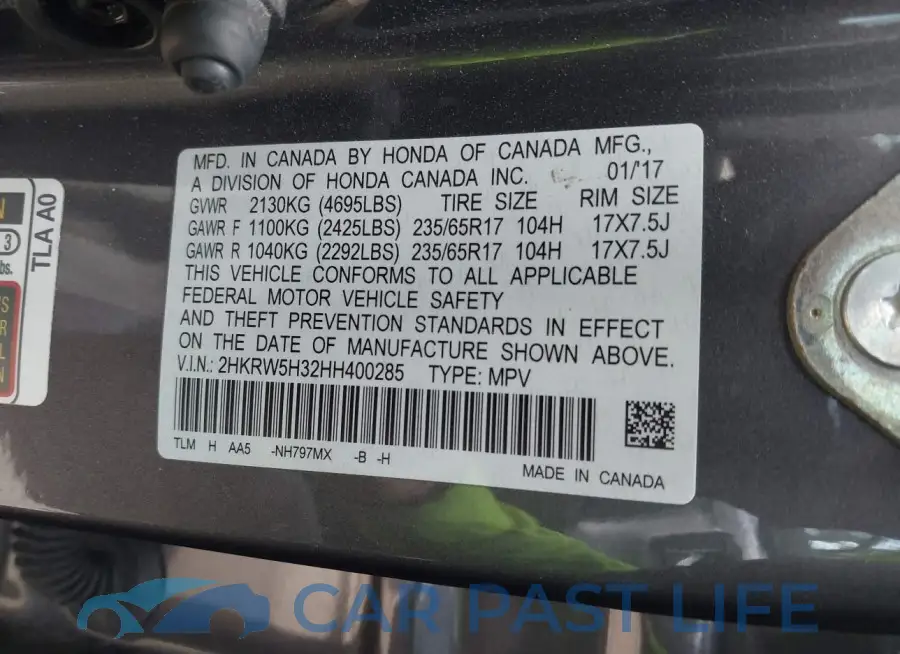2HKRW5H32HH400285# 9
