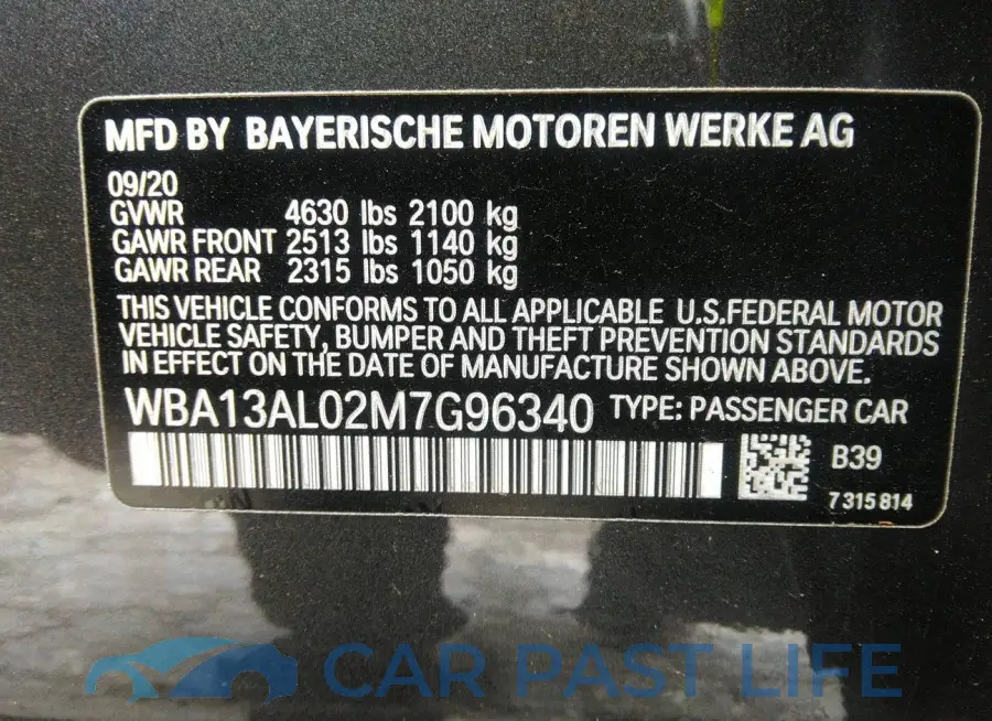 WBA13AL02M7G96340# 9