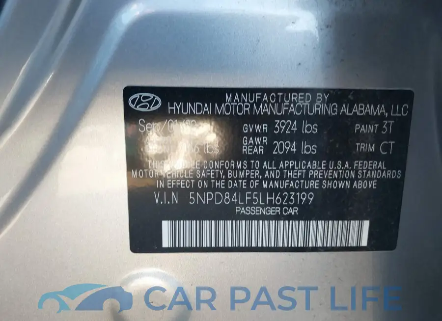 5NPD84LF5LH623199# 9