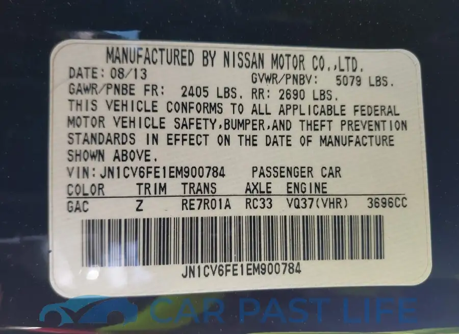 JN1CV6FE1EM900784# 9