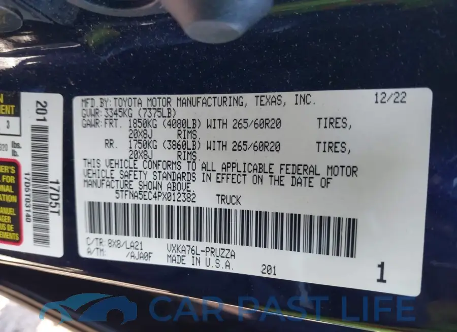 5TFNA5EC4PX012382# 9