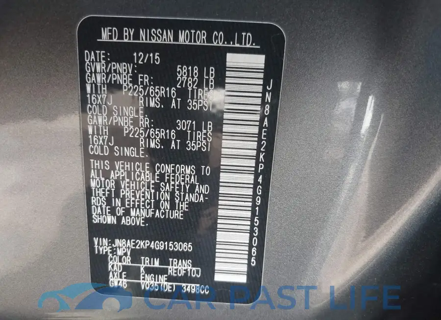 JN8AE2KP4G9153065# 9