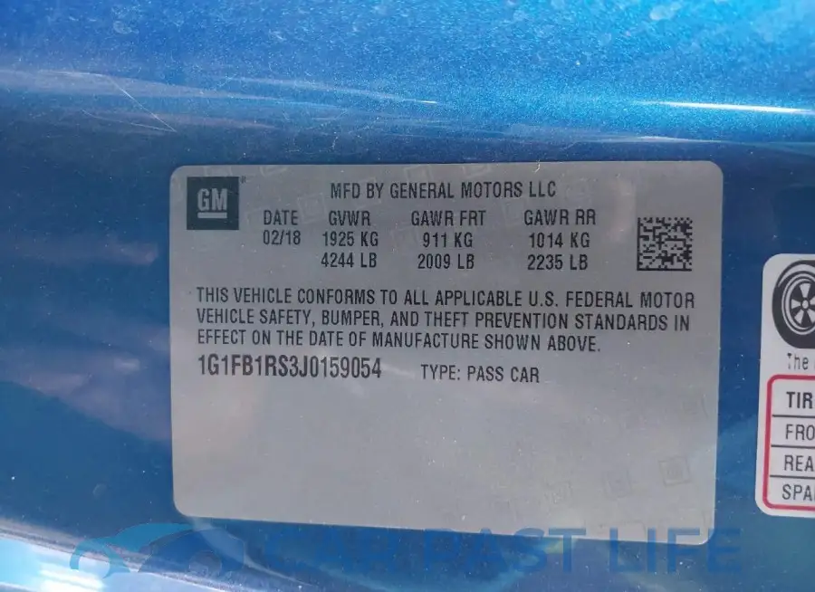 1G1FB1RS3J0159054# 9